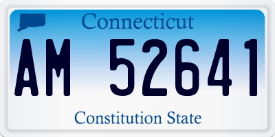 CT license plate AM52641