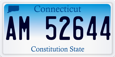 CT license plate AM52644