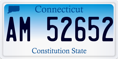 CT license plate AM52652