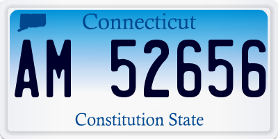 CT license plate AM52656