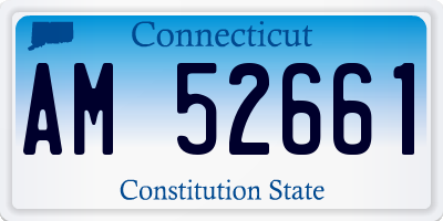 CT license plate AM52661
