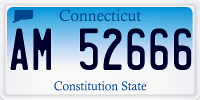 CT license plate AM52666