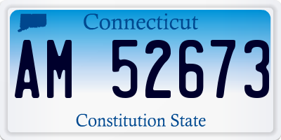 CT license plate AM52673