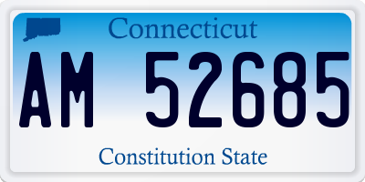 CT license plate AM52685