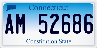 CT license plate AM52686