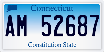 CT license plate AM52687