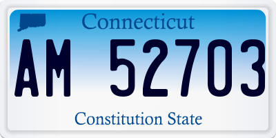 CT license plate AM52703