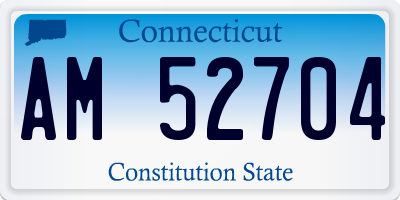 CT license plate AM52704