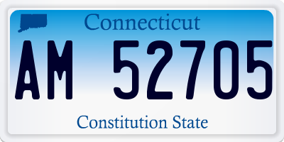 CT license plate AM52705