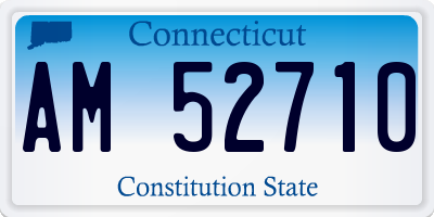 CT license plate AM52710