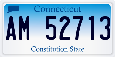 CT license plate AM52713