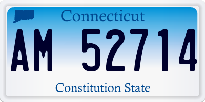 CT license plate AM52714