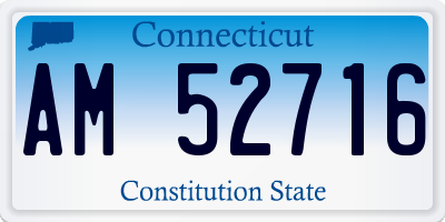CT license plate AM52716