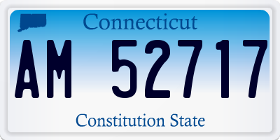 CT license plate AM52717
