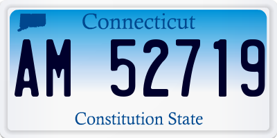 CT license plate AM52719