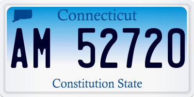 CT license plate AM52720
