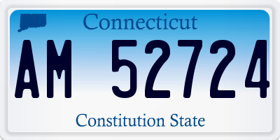 CT license plate AM52724