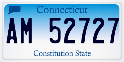 CT license plate AM52727