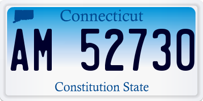CT license plate AM52730