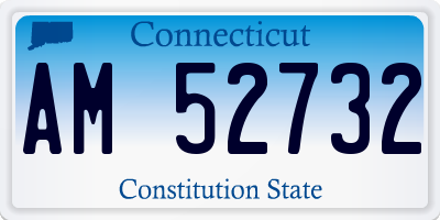 CT license plate AM52732