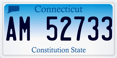 CT license plate AM52733