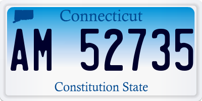 CT license plate AM52735