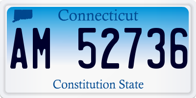 CT license plate AM52736