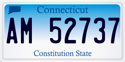 CT license plate AM52737