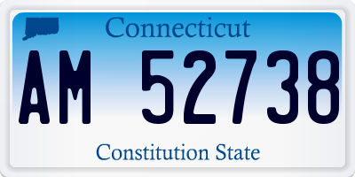CT license plate AM52738