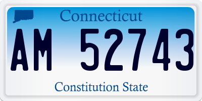 CT license plate AM52743