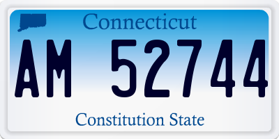 CT license plate AM52744