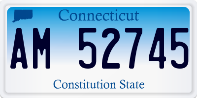 CT license plate AM52745