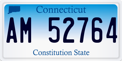 CT license plate AM52764