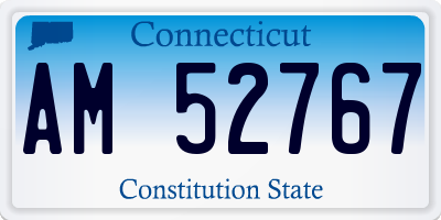 CT license plate AM52767