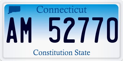 CT license plate AM52770