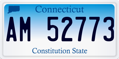 CT license plate AM52773