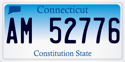 CT license plate AM52776