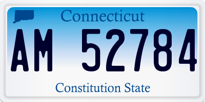 CT license plate AM52784