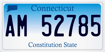 CT license plate AM52785