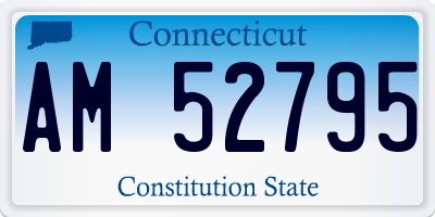 CT license plate AM52795