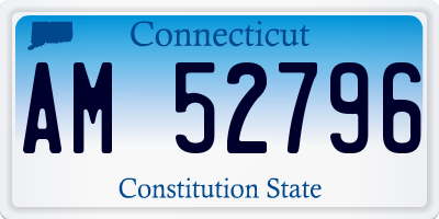 CT license plate AM52796