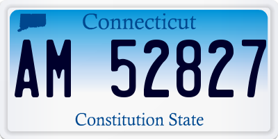 CT license plate AM52827