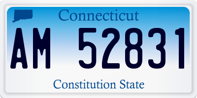 CT license plate AM52831