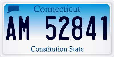 CT license plate AM52841