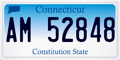 CT license plate AM52848
