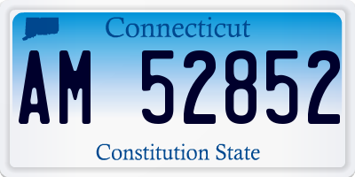 CT license plate AM52852