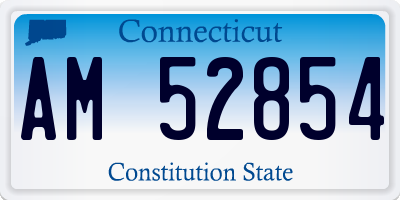 CT license plate AM52854