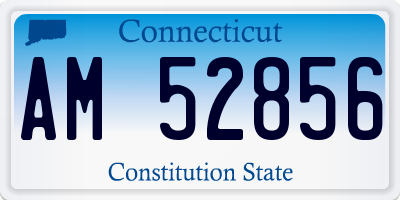 CT license plate AM52856
