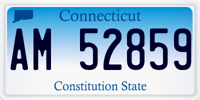 CT license plate AM52859
