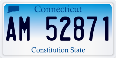 CT license plate AM52871